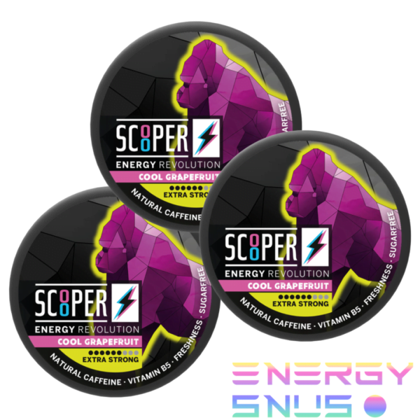SCOOPER Energy Cool Grapefruit Extra Strong 80mg 3pack