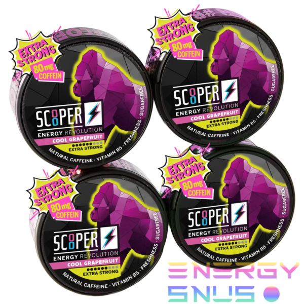 SCOOPER Energy Cool Grapefruit Extra Strong 80mg 4pack