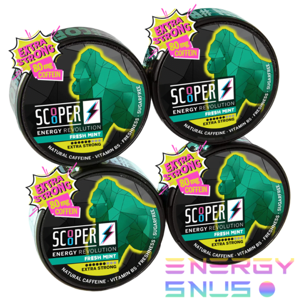 SCOOPER Energy Fresh Mint Extra Strong 80mg 4pack