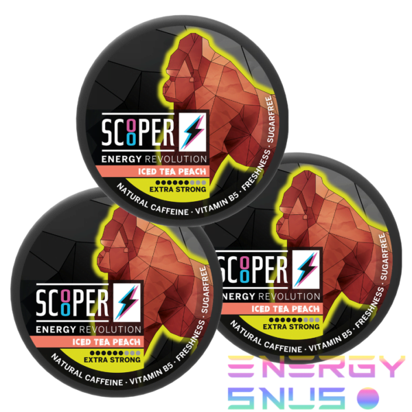 SCOOPER Energy Iced Tea Peach Extra Strong 80mg 3pack