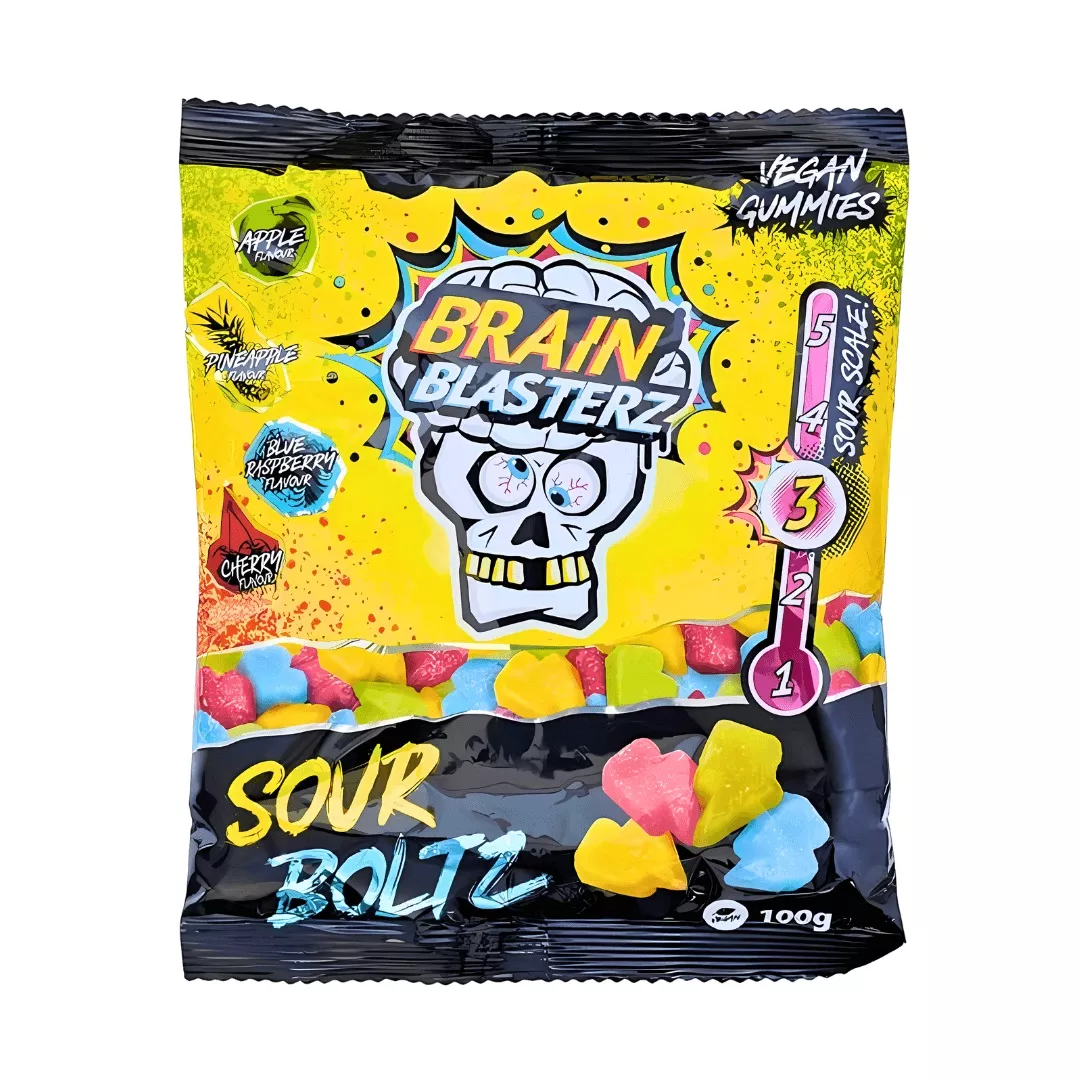 BRAIN BLASTERZ SOUR BOLTZ 100g