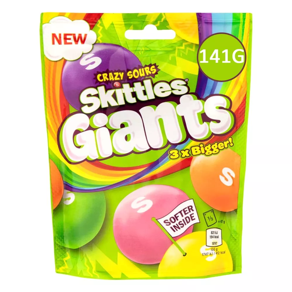 Candy SKITTLES (SOUR GIANTS), 141g