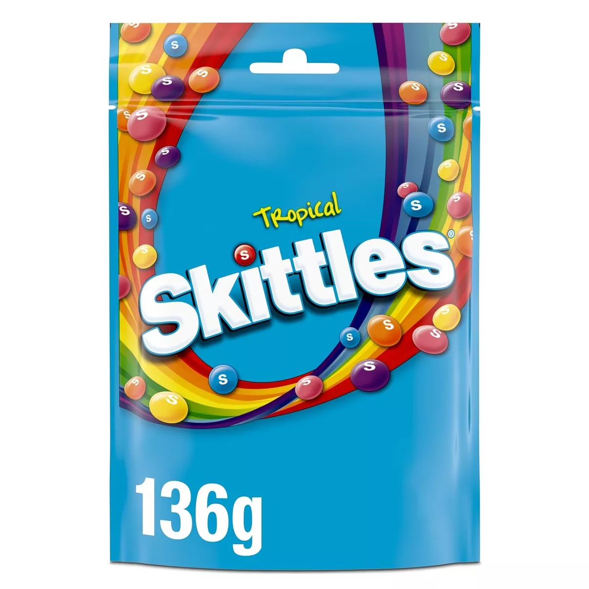Chewing candies SKITTLES (TROPICAL), 136g