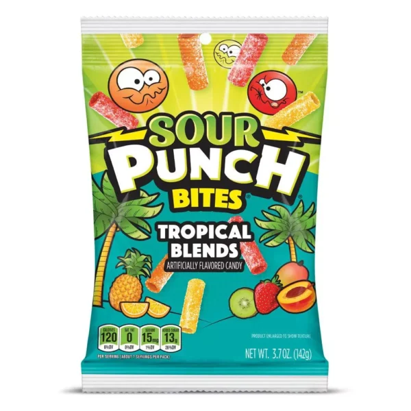 Chewing candies SOUR PUNCH (TROPICAL), 142g