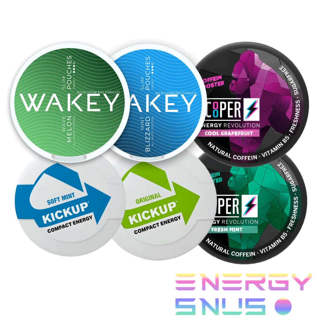 Energy snus & Energy pouches 6 Mixpack