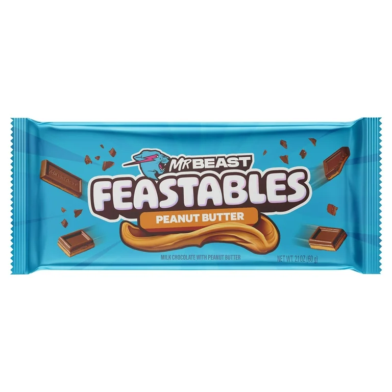 Feastables MrBeast Creamy Peanut Butter Milk Chocolate Bar