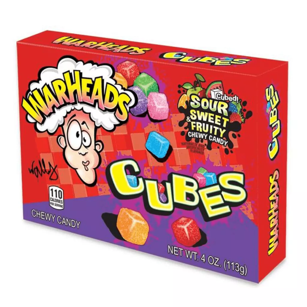 Jelly candies WARHEADS (CHEWY CUBES), 113g
