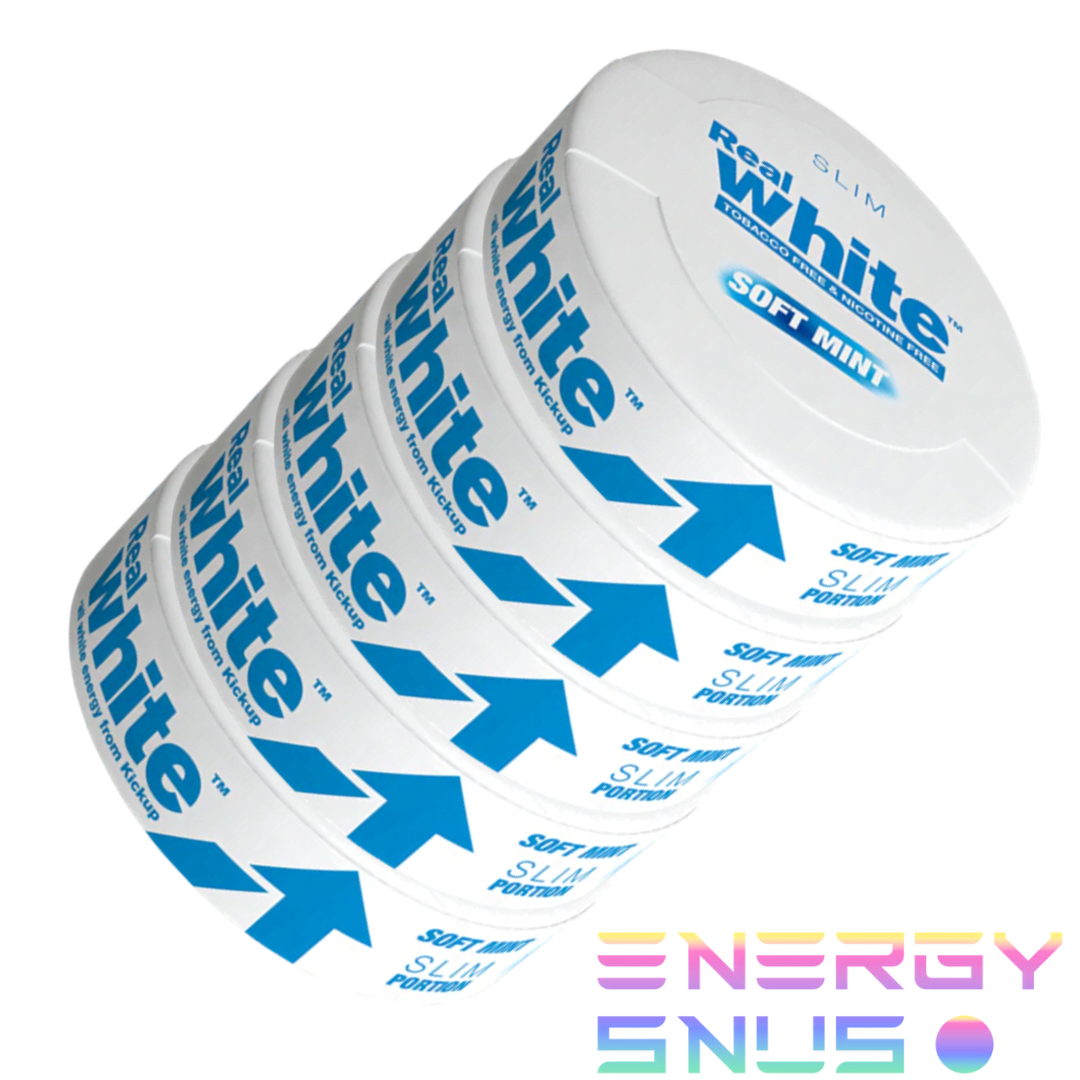 KICKUP Real White Soft Mint Nicotine Free Snus 5pack