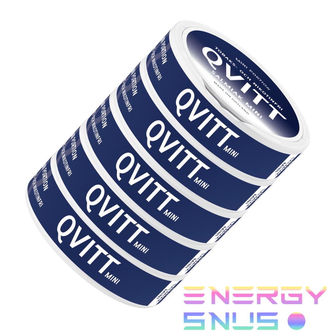 QVITT Salmiak MINI Portion Nicotine Free Snus 5pack