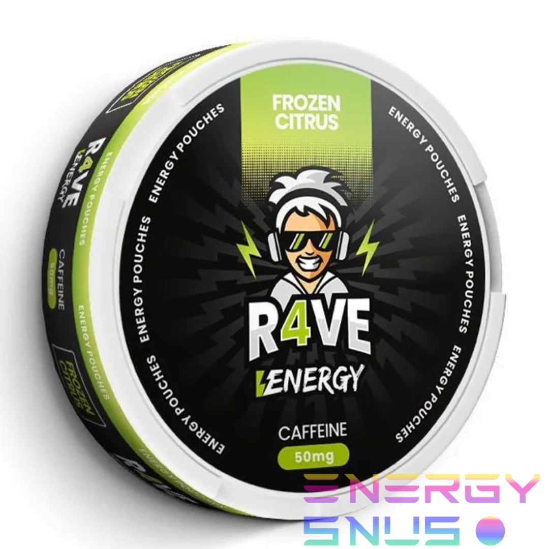 R4VE Energy Pouches – Frozen Citrus 50mg Caffeine