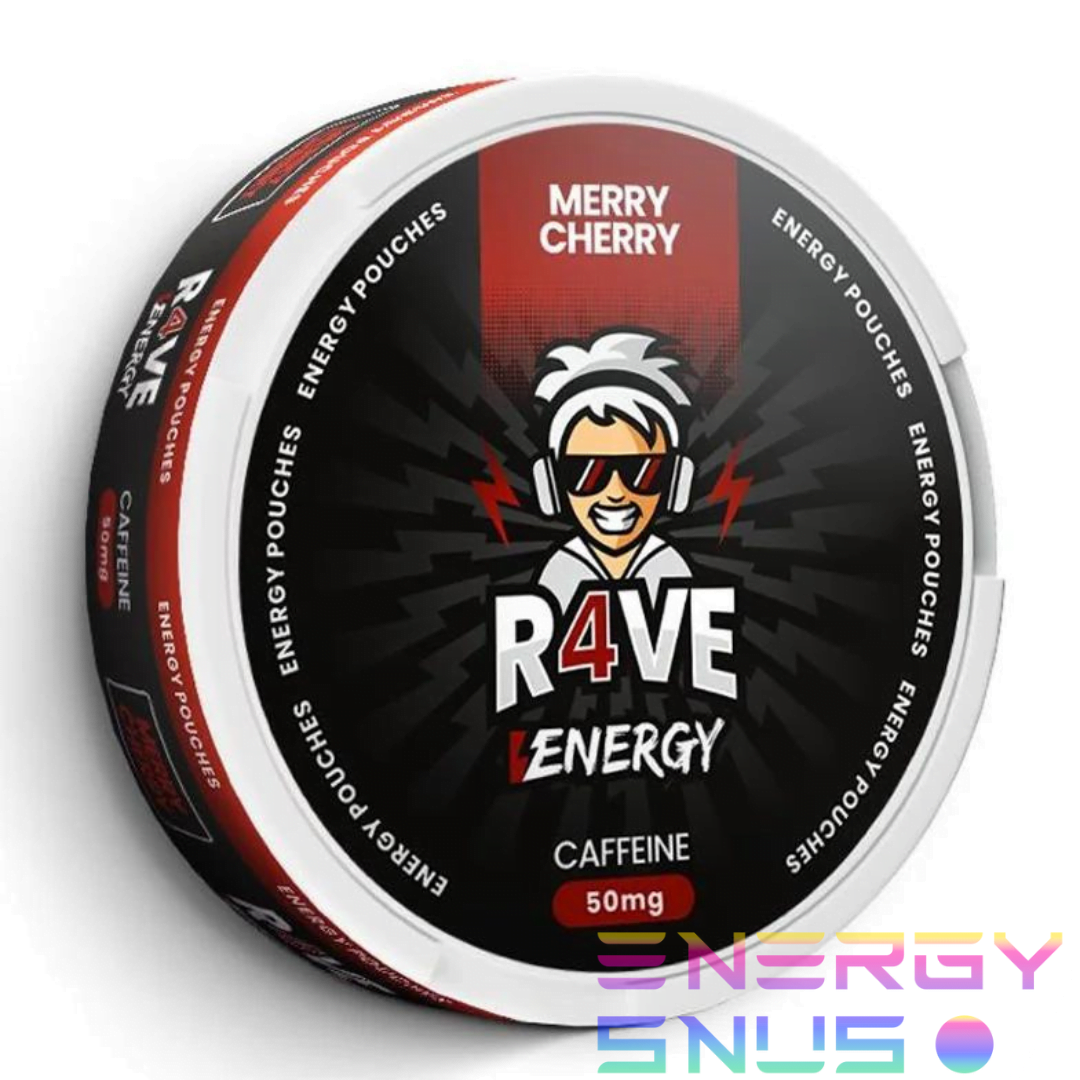 R4VE Energy Pouches – Merry Cherry 50mg Caffeine