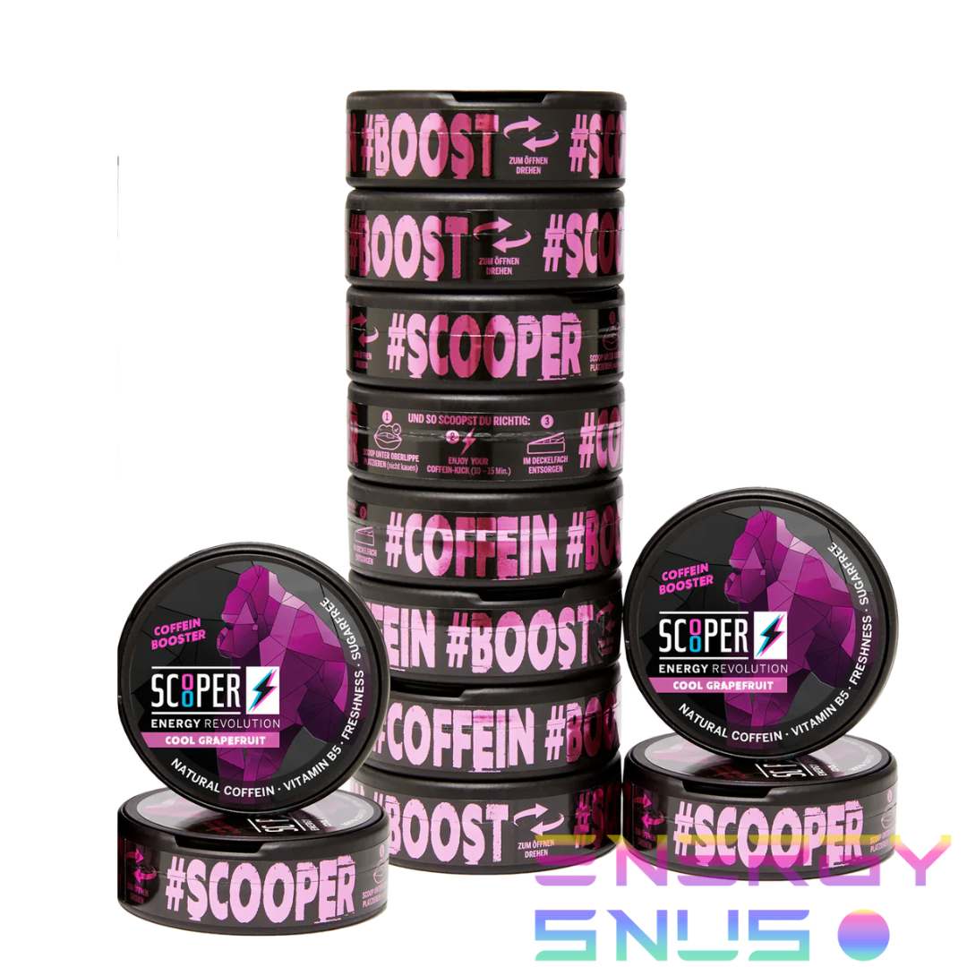 SCOOPER Energy Cool Grapefruit Energy Snus 12Pack