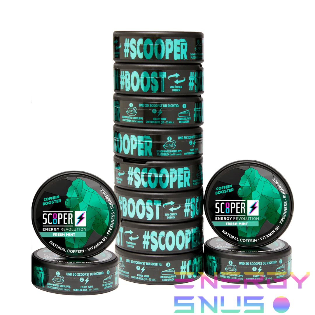 SCOOPER Energy Fresh Mint Energy Snus 12Pack