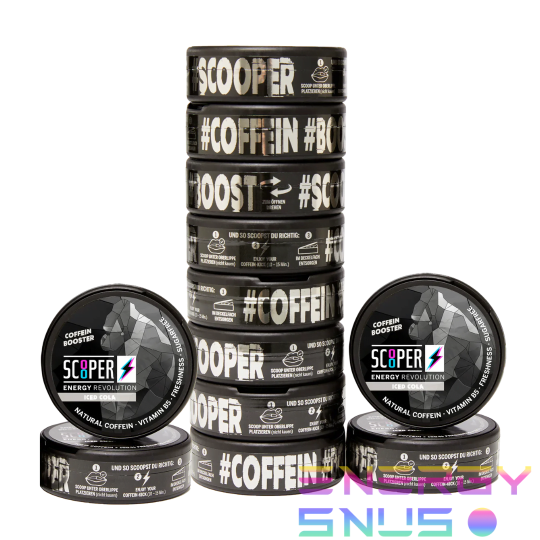 SCOOPER Energy Iced Cola Energy Snus 12Pack