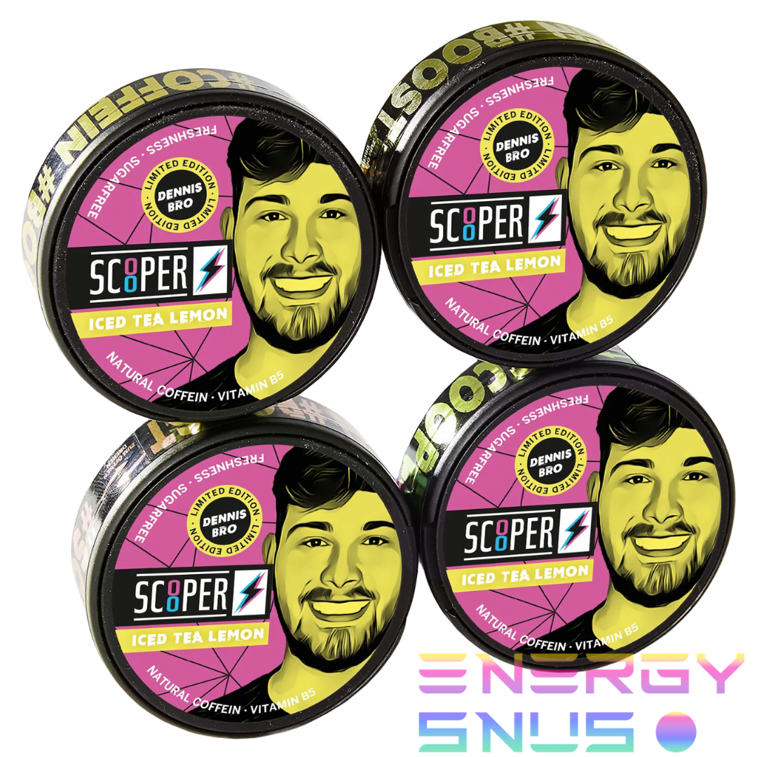 SCOOPER Energy Iced Tea Lemon 4 Pack