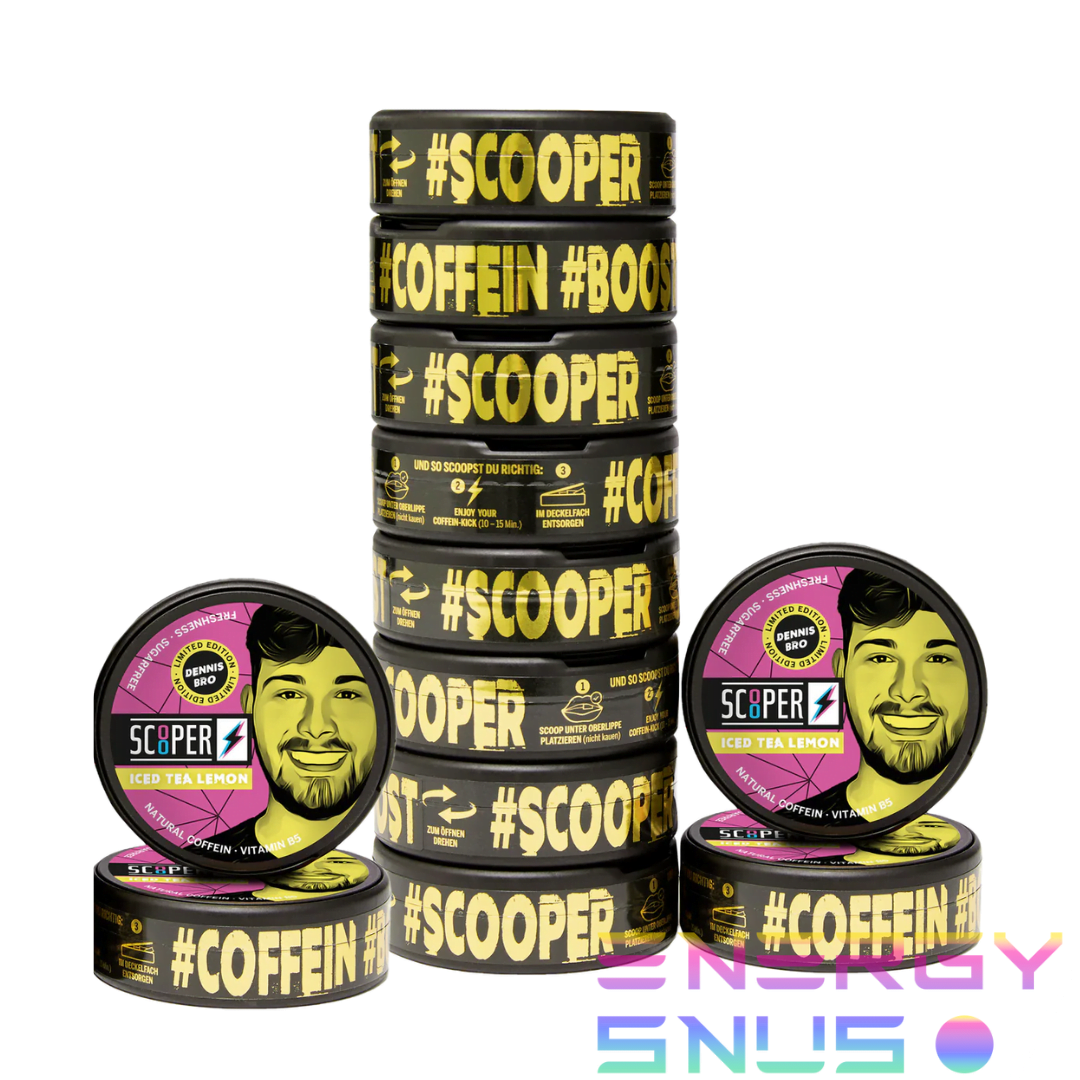 SCOOPER Energy Iced Tea Lemon Energy Snus 12Pack
