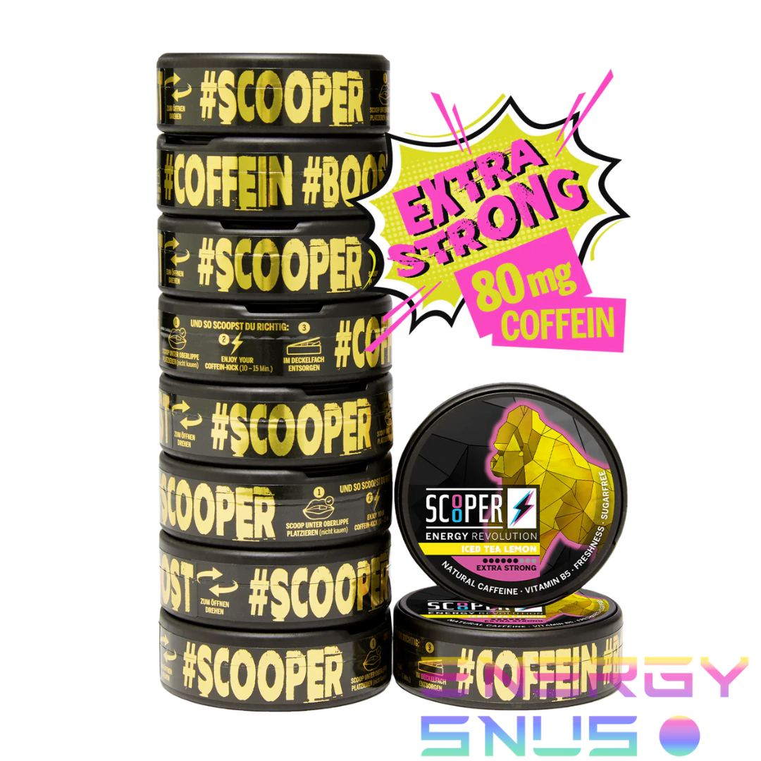 SCOOPER Energy Iced Tea Lemon Extra Strong 80mg 10pack
