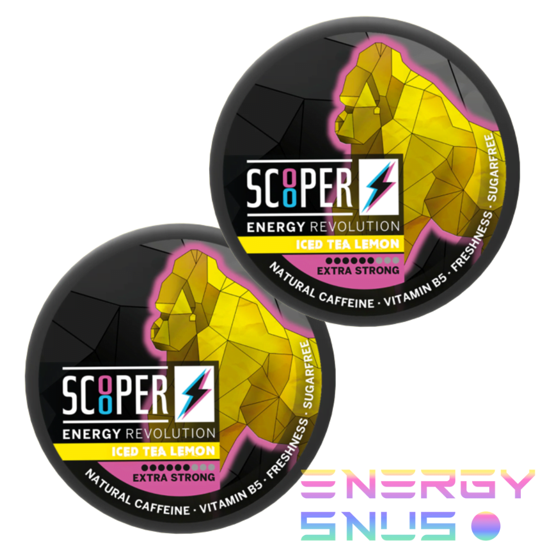 SCOOPER Energy Iced Tea Lemon Extra Strong 80mg 2pack