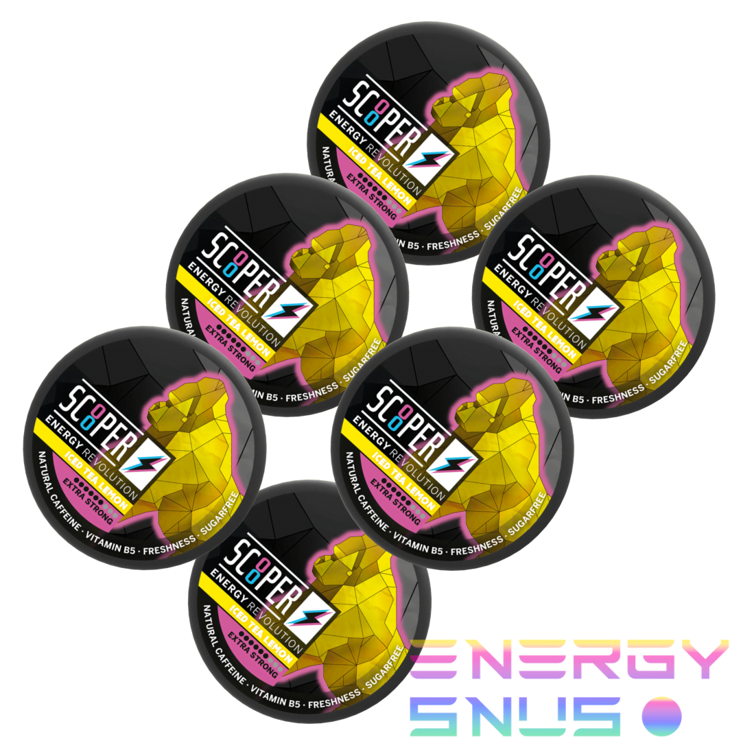 SCOOPER Energy Iced Tea Lemon Extra Strong 80mg 6pack