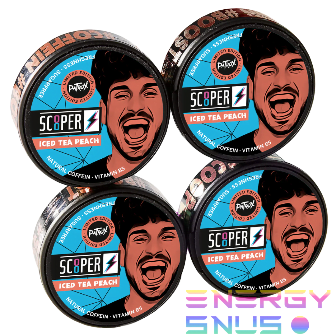 SCOOPER Energy Iced Tea Peach 4 Pack