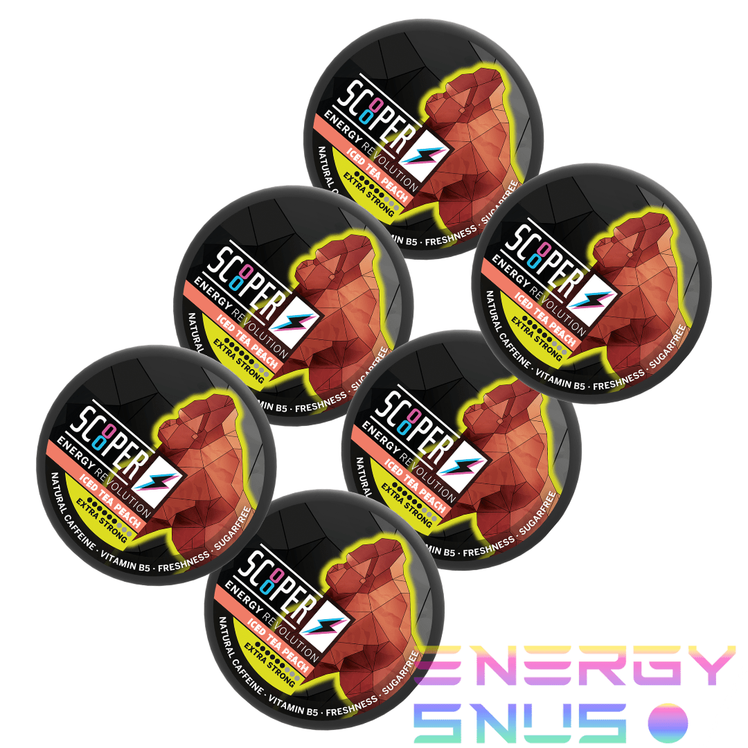 SCOOPER Energy Iced Tea Peach Extra Strong 80mg 6pack