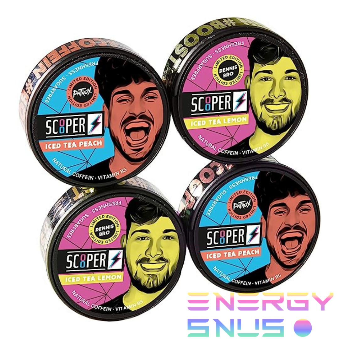 Scooper Energy Snus Pouches Ice Tea 4pack