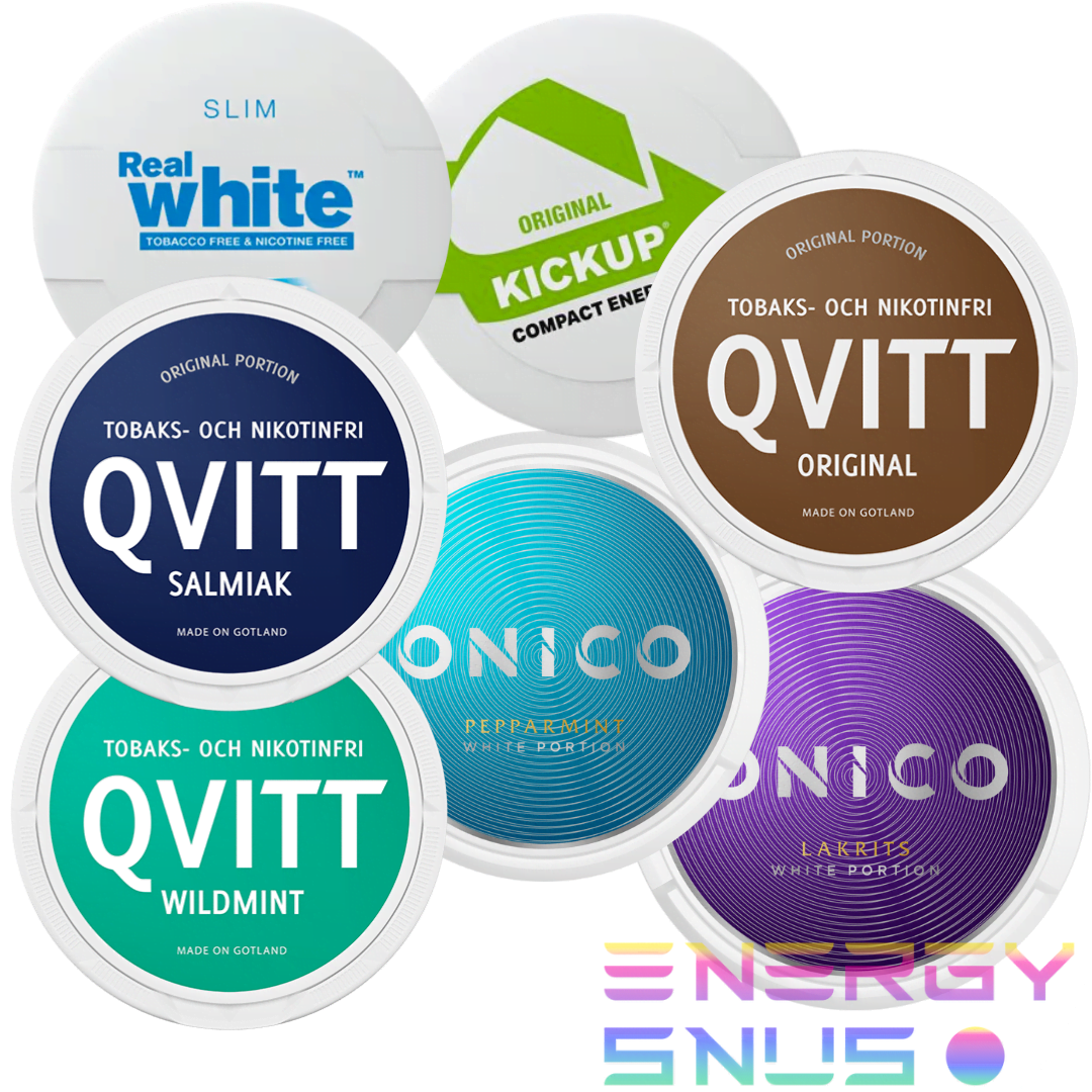 Tobacco and nicotine free Swedish snus Trial 7 Mixpack