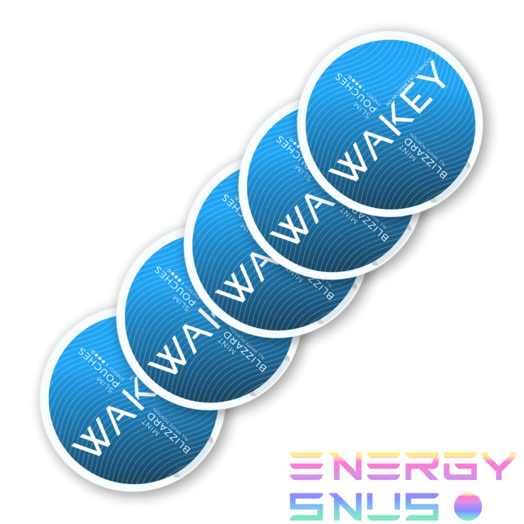 WAKEY Blizzard Mint Nicotine Free Snus 5pack