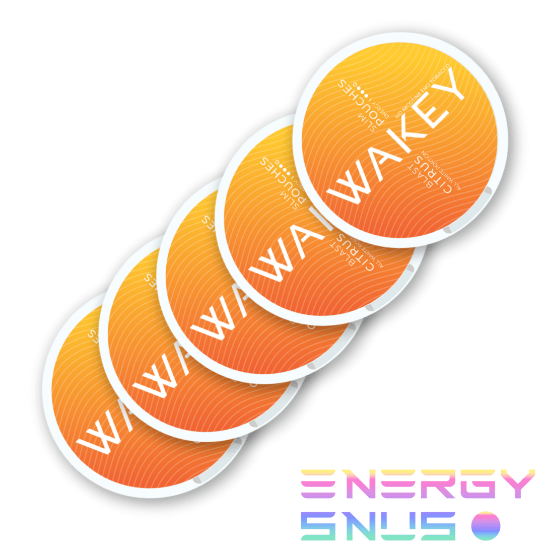 WAKEY Citrus Blast Nicotine Free Snus 5pack