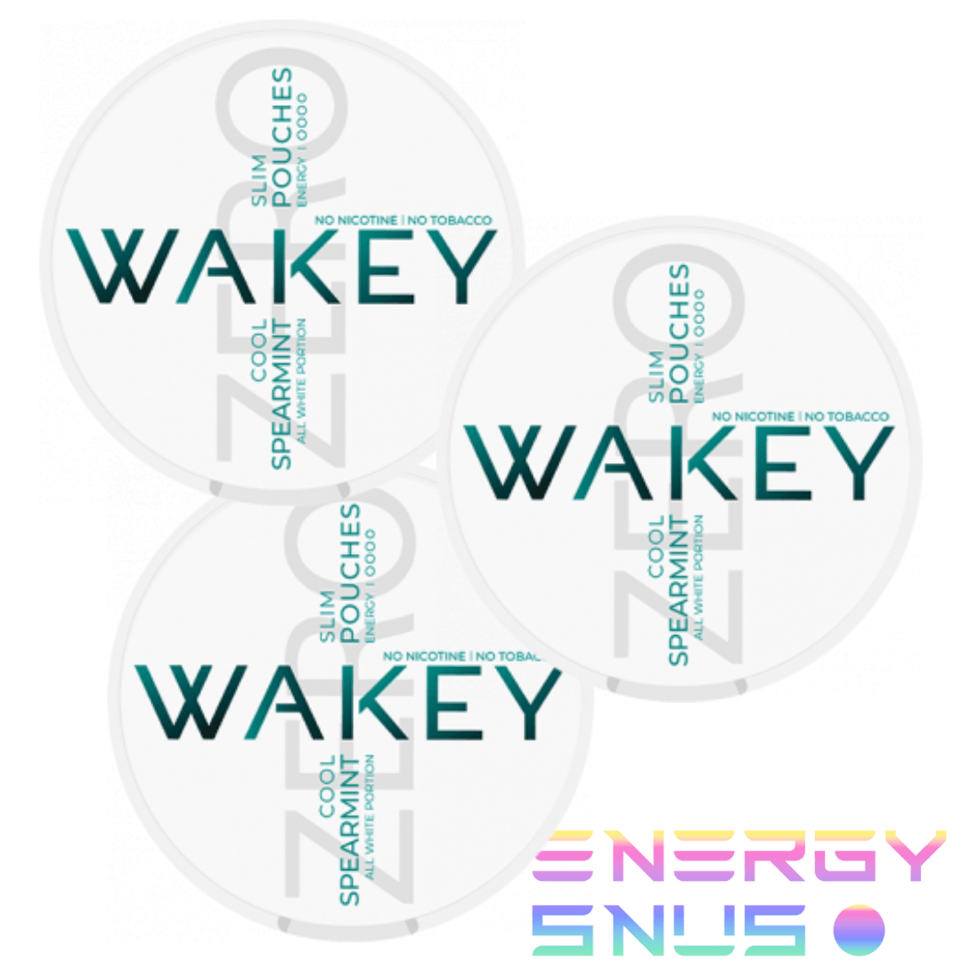 WAKEY Zero Spearmint Cool Nicotine Free Snus 3pack