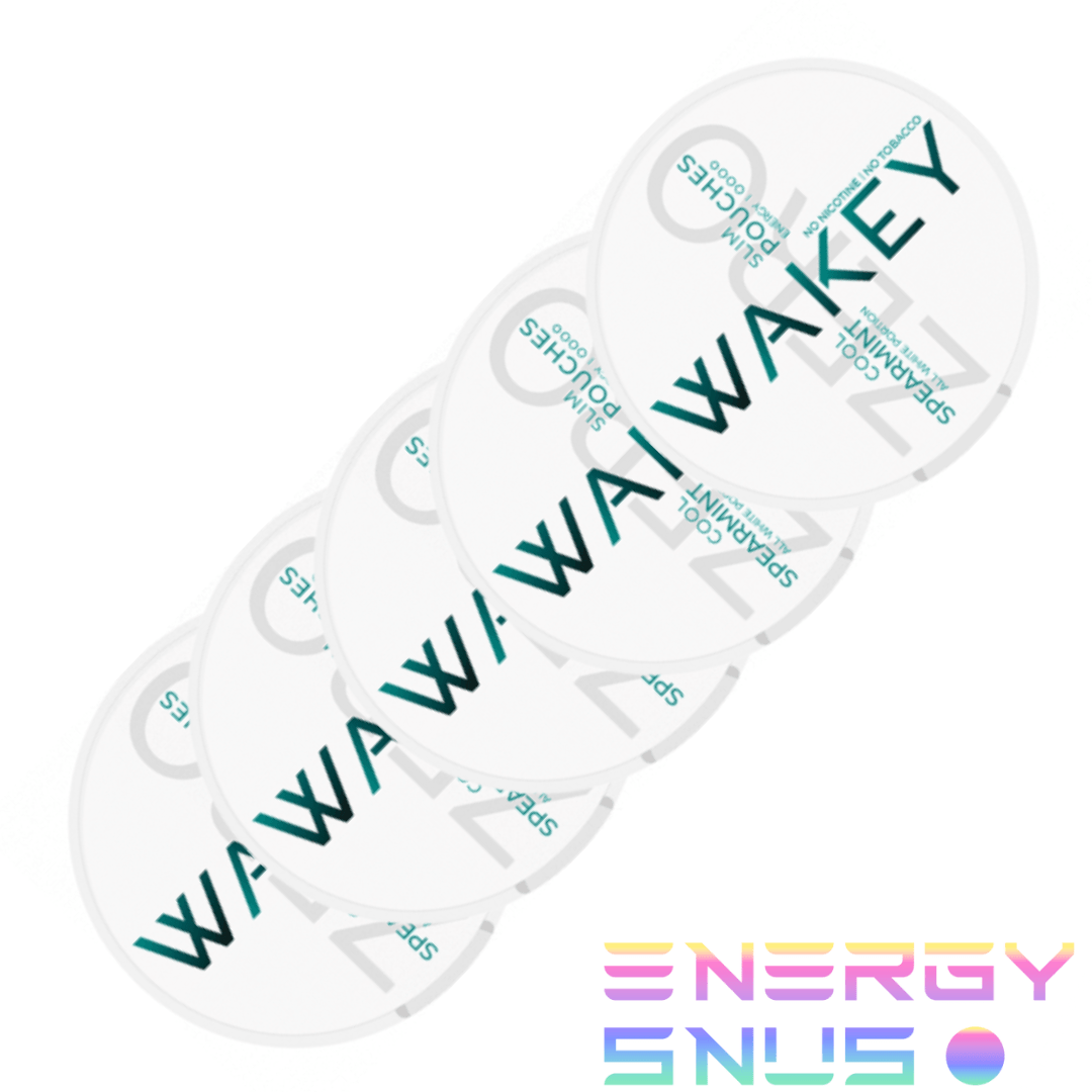 WAKEY Zero Spearmint Cool Nicotine Free Snus 5pack