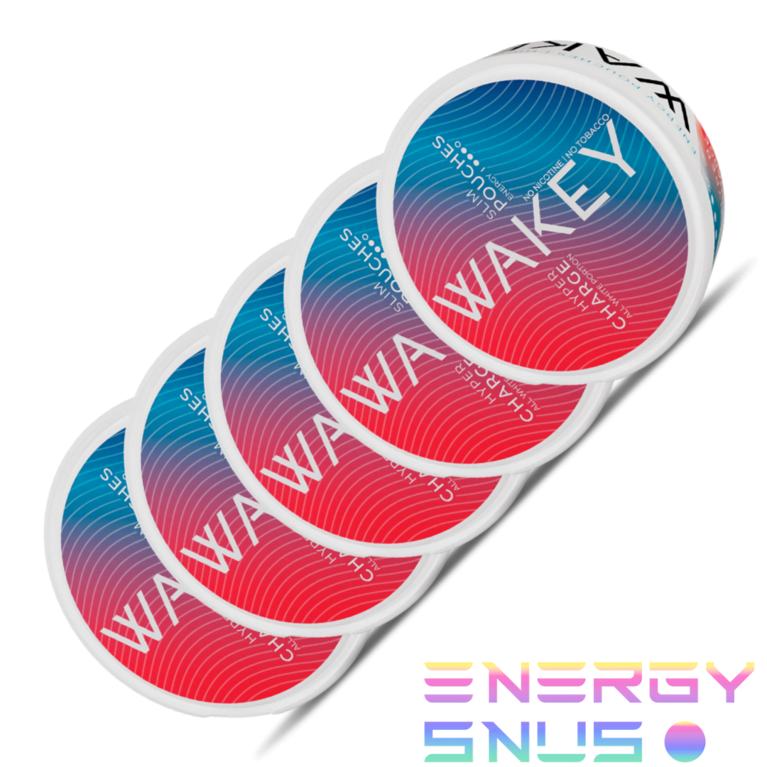 Wakey Hyper Charge Nicotine Free Snus 5pack