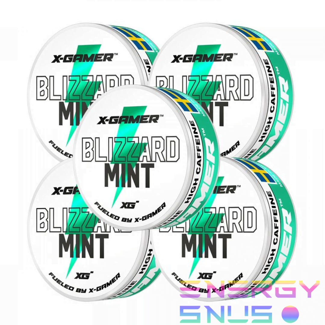X Gamer Energy Pouches Blizzard Mint 5Pack