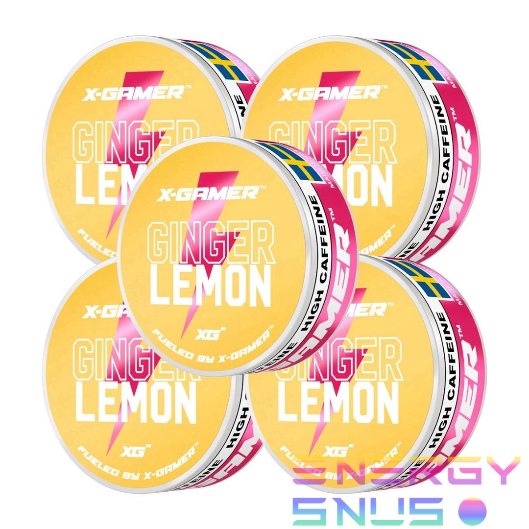 X Gamer Energy Pouches Ginger Lemon 5Pack