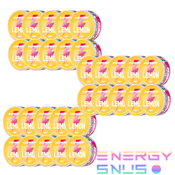 X Gamer Energy Pouches Mega Ginger Lemon 30Pack
