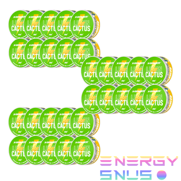X Gamer Energy Pouches Mega Lemon Cactus 30Pack