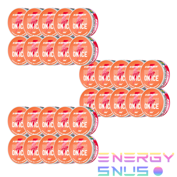 X Gamer Energy Pouches Mega Peach On Ice 30Pack
