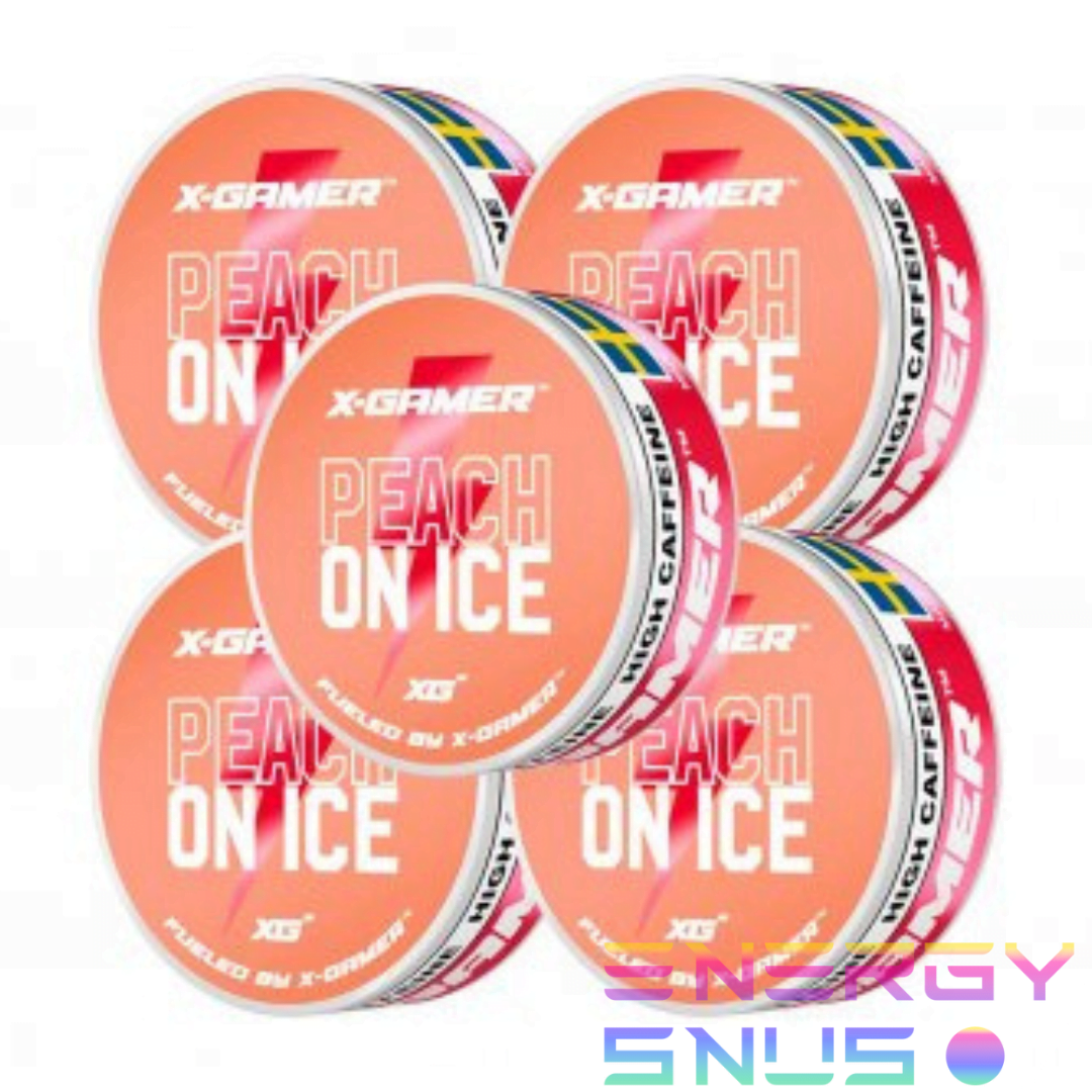 X Gamer Energy Pouches Peach On Ice 5Pack