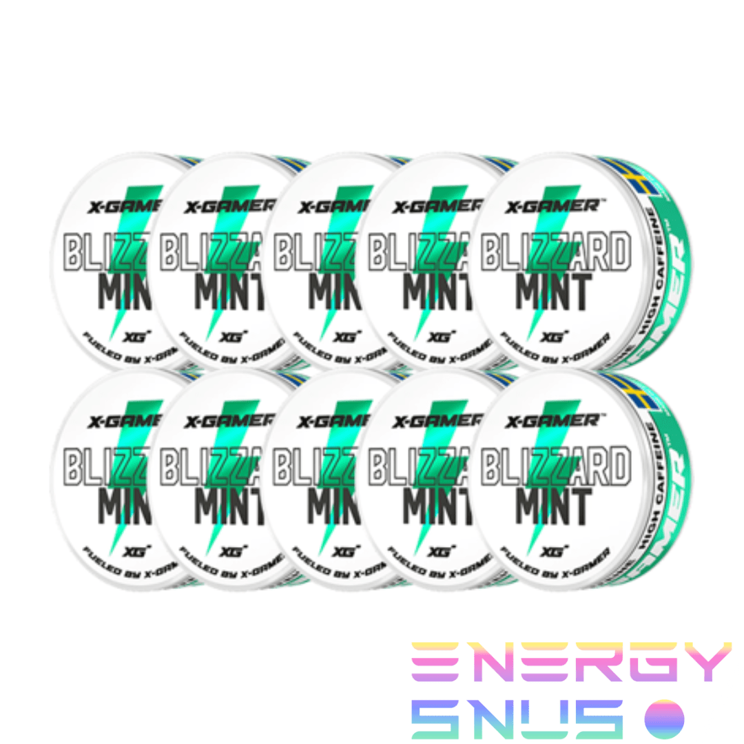 X-Gamer Energy Pouches – Blizzard Mint 10Pack